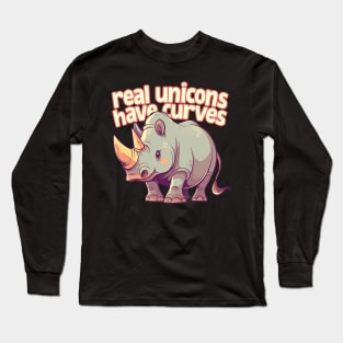 real unicorns have curves Long Sleeve T-Shirt